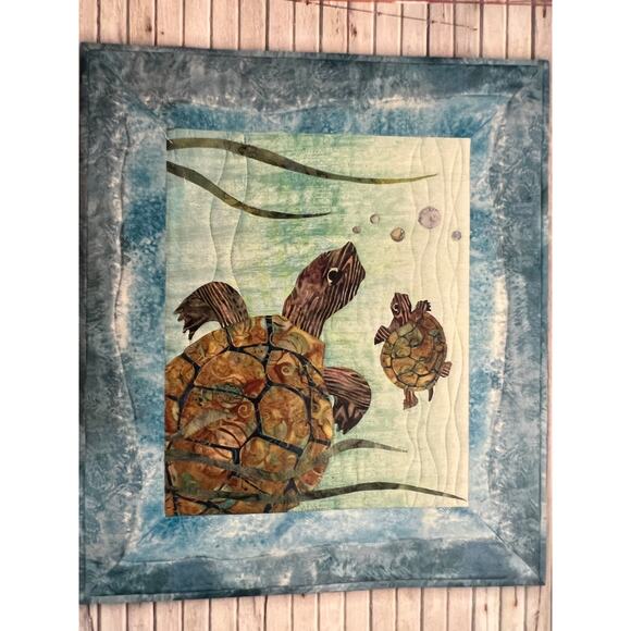 Quilt Pattern turtle sunday block 2 quilt something fishy - Picture 2 of 5